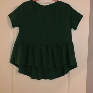 Green high low shirt. New. Never worn